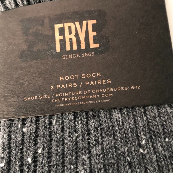 FRYE 2 Pairs Men's Boot Socks OSFM - Picture 2 of 5
